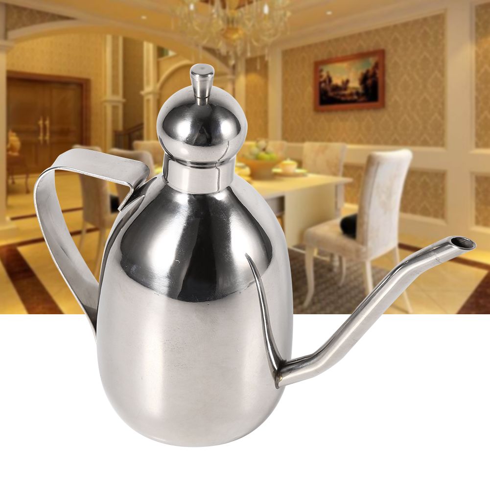 1Pc 0.35L Stainless Steel Olive Oil Dispenser Vinegar Pot Bottle Home Kitchen view 13