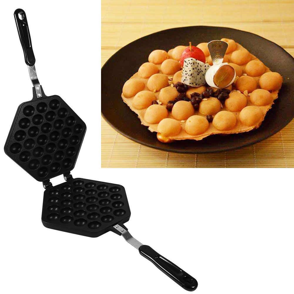 1x Aluminum Alloy NOn stick DIY Eggettes Pan Egg Bubble Cake Baking Mold Plate view 9