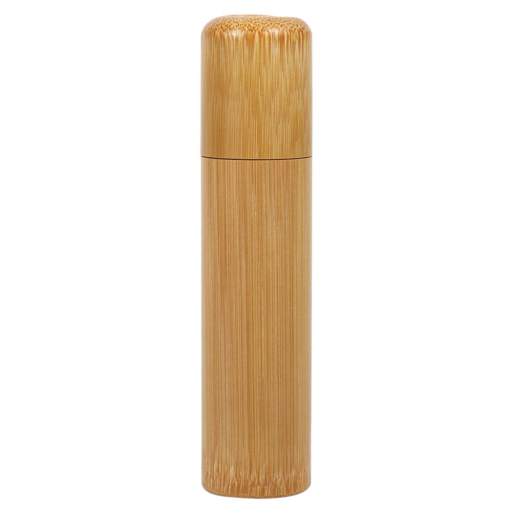 1Pc Round Portable Handmade Natural Bamboo Tea Jar Storage Holder Container