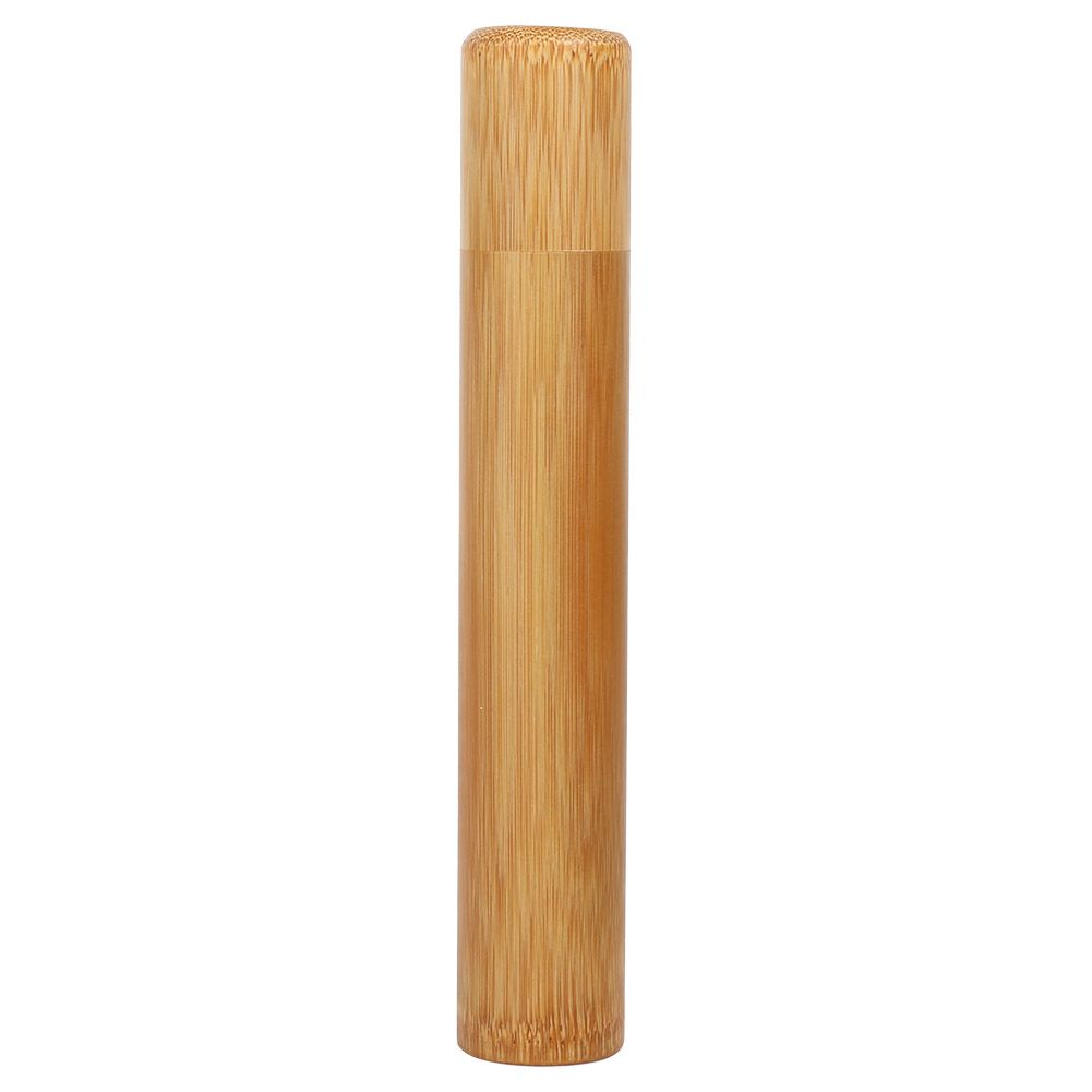 1Pc Round Portable Handmade Natural Bamboo Tea Jar Storage Holder Container