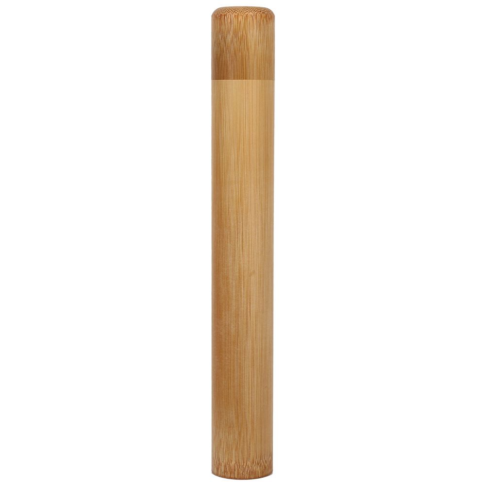 1Pc Round Portable Handmade Natural Bamboo Tea Jar Storage Holder Container