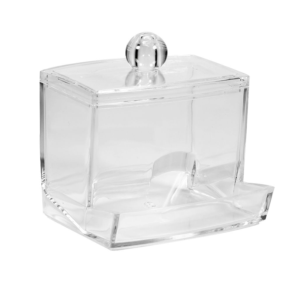Practical Cotton Swab Q tip Makeup Storage Organizer Box Cosmetic Transparent