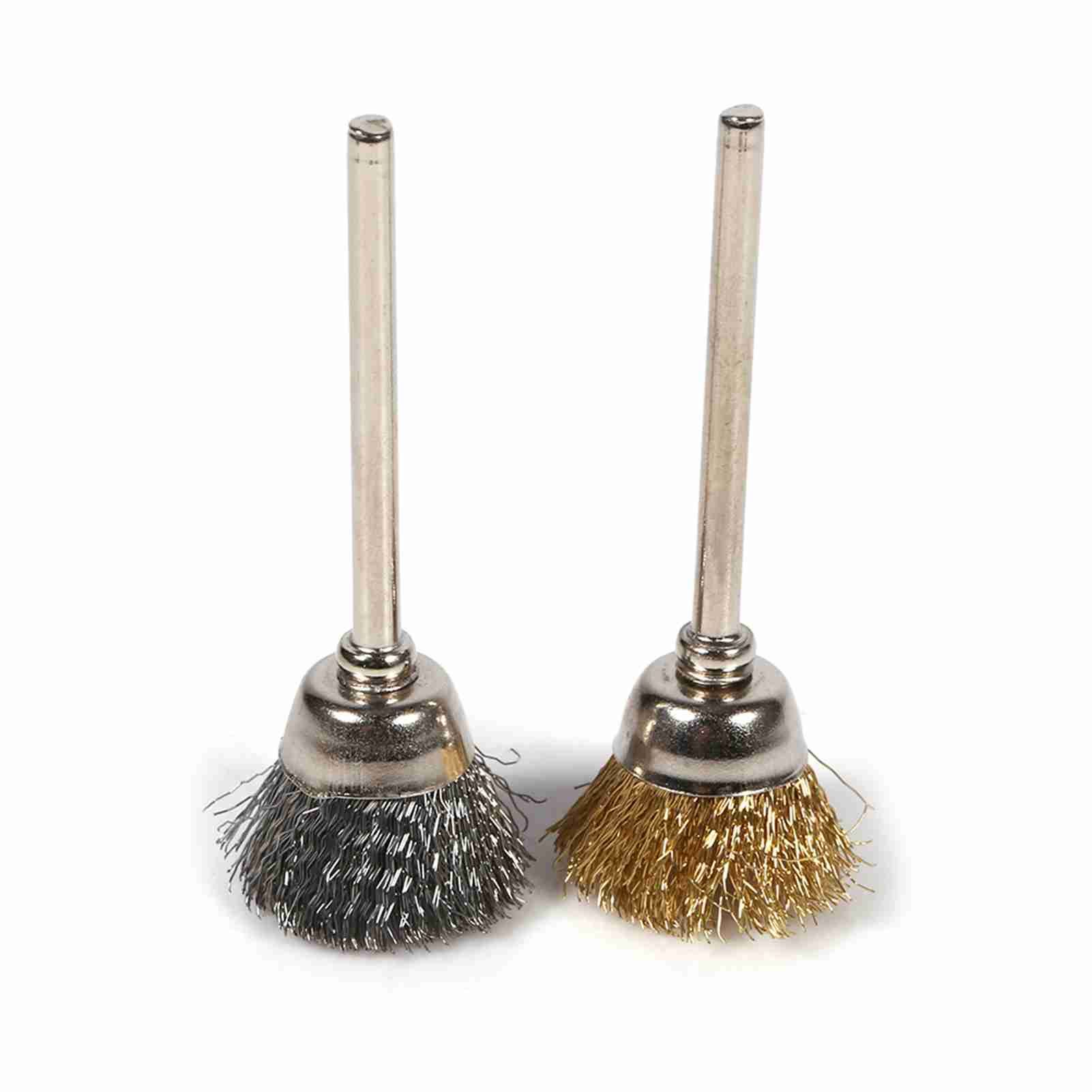 36pcs Brass Steel Wire Brush Set Pen Cup Wheel Shaped Polishing Cleaning view 14