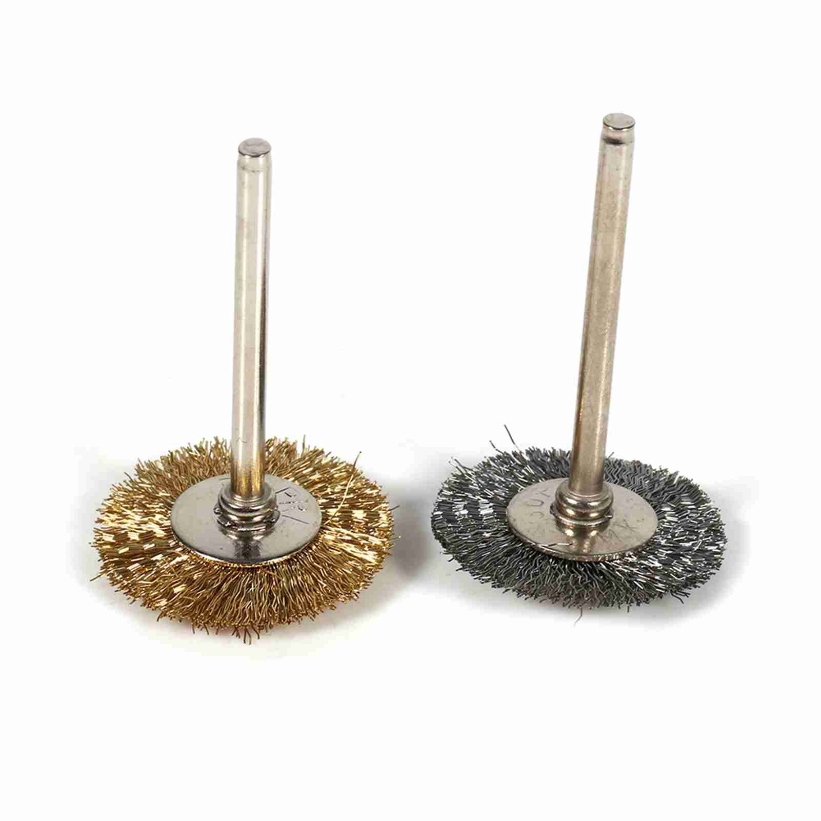 36pcs Brass Steel Wire Brush Set Pen Cup Wheel Shaped Polishing Cleaning view 15