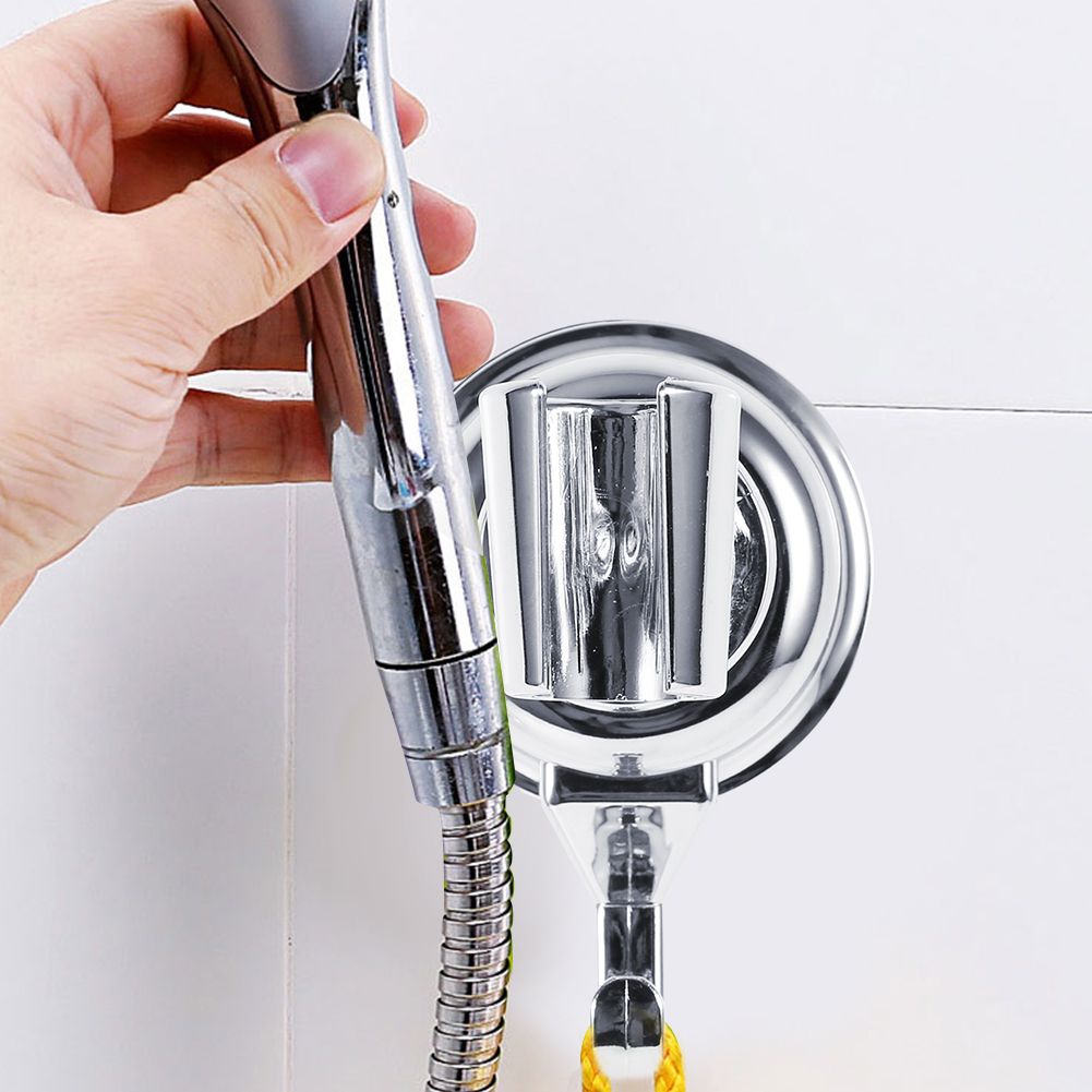 ABS 360 Degree Attached Adjustable Bathroom Shower Head Base Bracket Holder — image 1