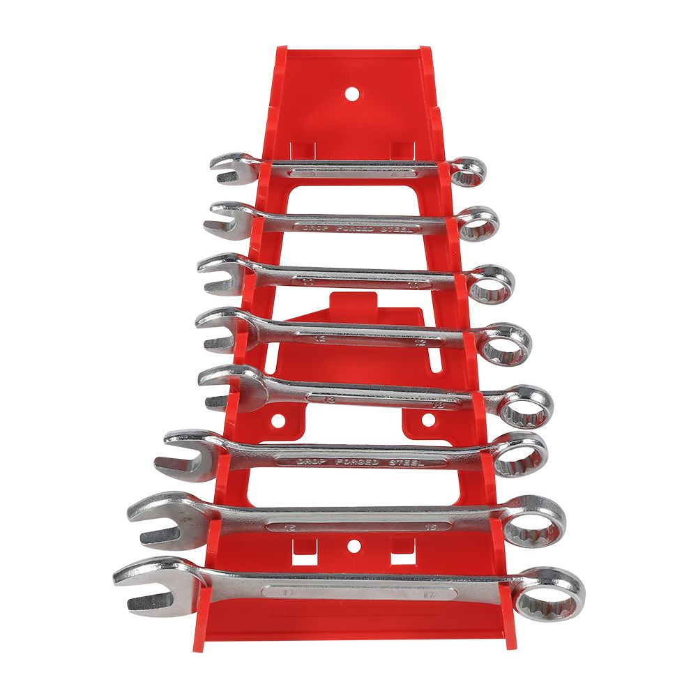 9 Slot Red Plastic Wrench Rack Standard Organizer Holder Storage Tool Wrenches view 2