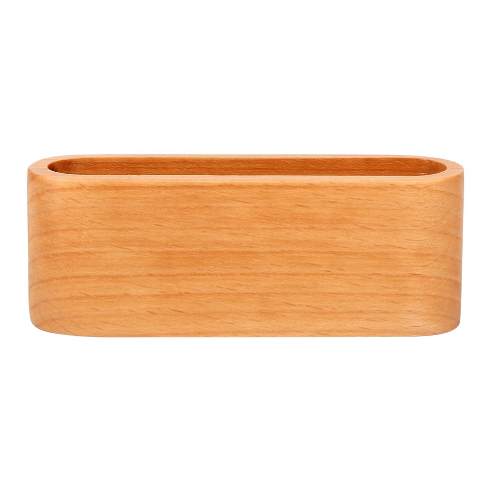 1Pc Creative Wooden Business Card Holder Case Storage Box Organizer Office