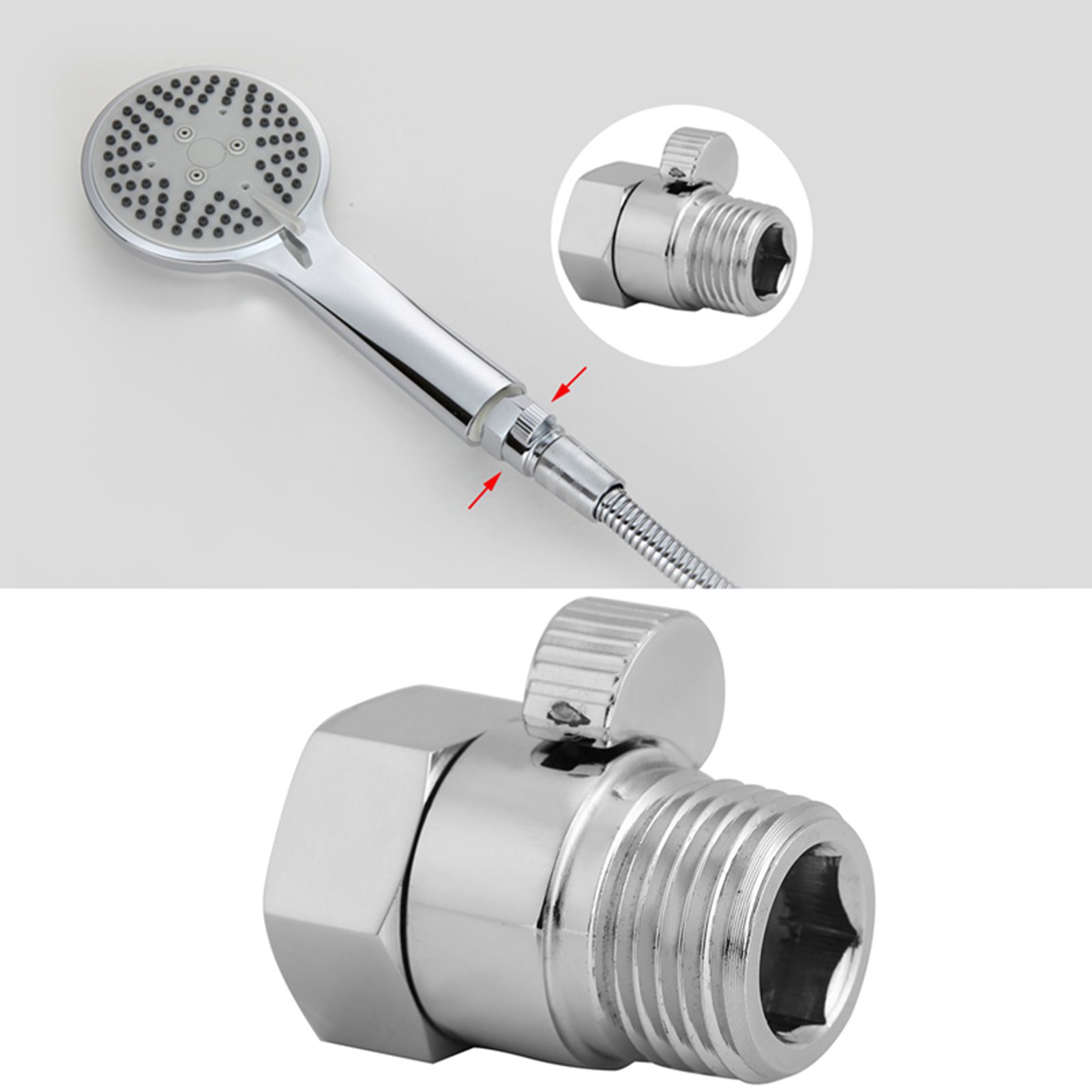 G1/2 Flowing Contol Shut OFF Water Saver Valve For Shower Head Hand Bidet view 12