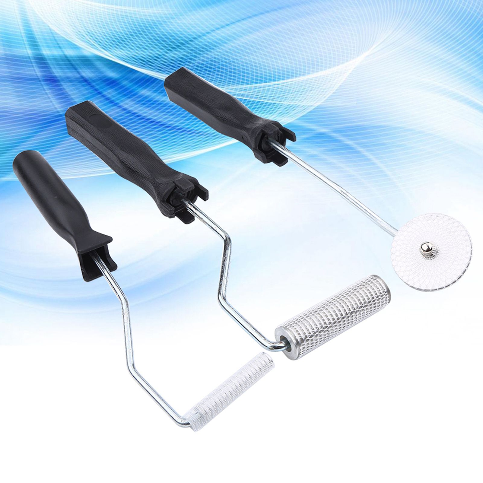 3Pcs/set Aluminum Alloy Fiberglass Bubble Paddle Tool Laminating Roller Kit view 13
