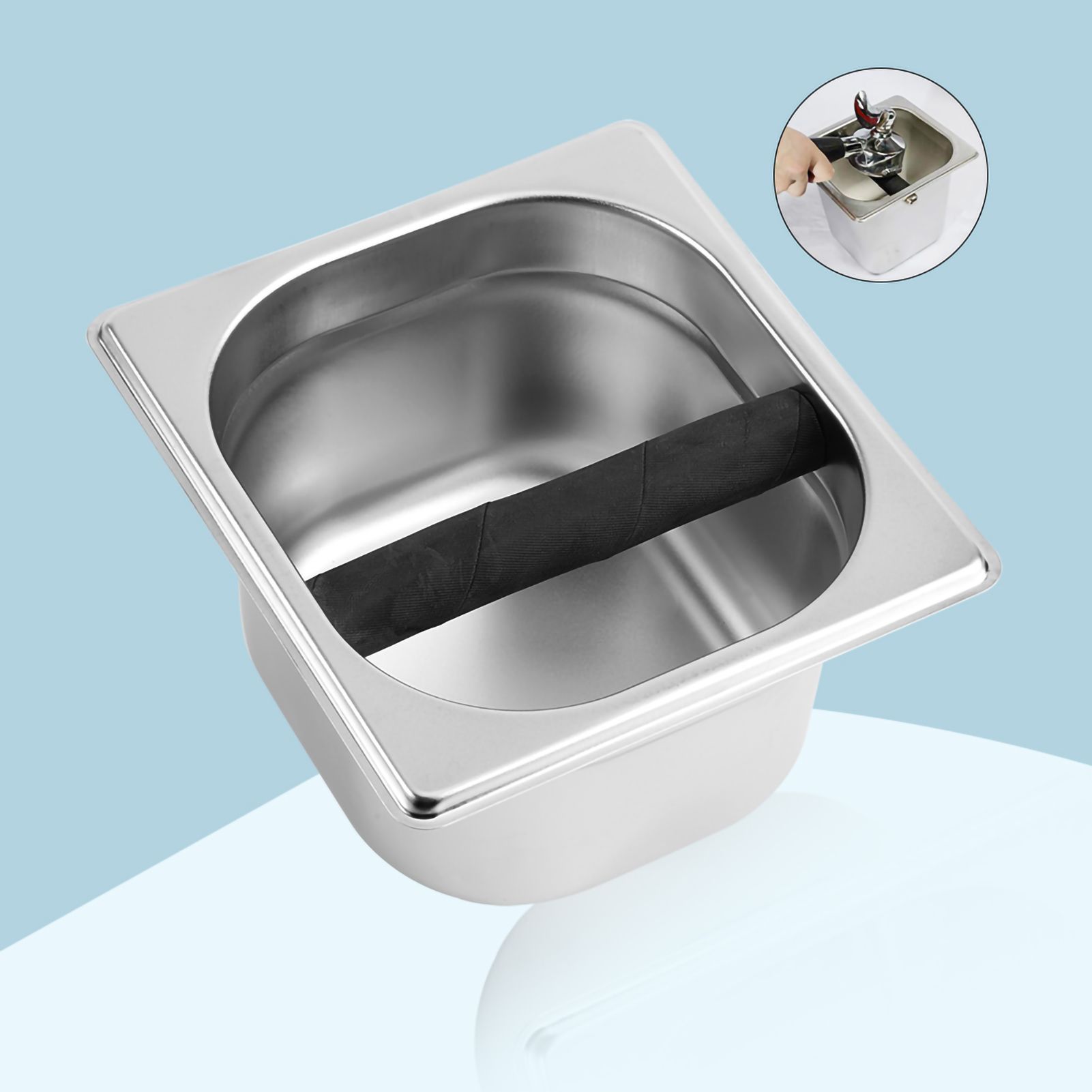 Stainless Steel Holder Container Knock Box Tool Accessory for Professional view 2