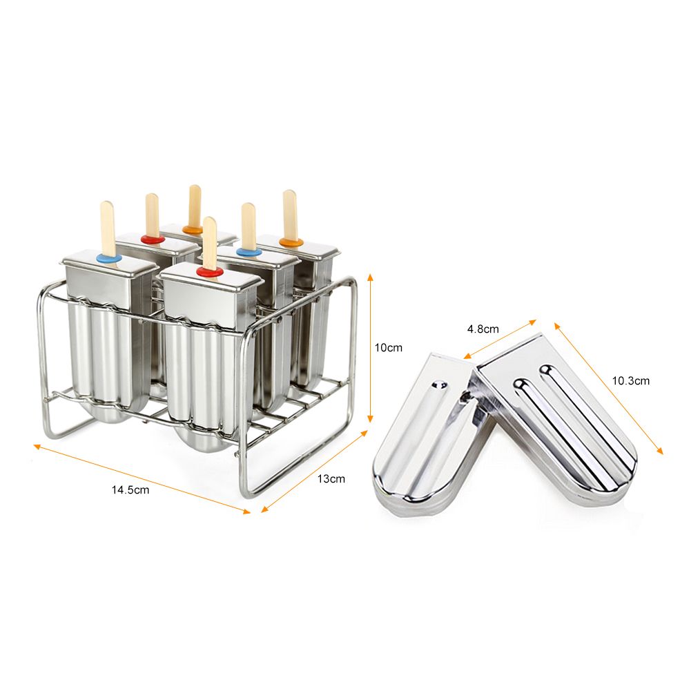 Ice Lolly Mold Stainless Steel Popsicle Mold Ice Cream Mould with Stainless view 2