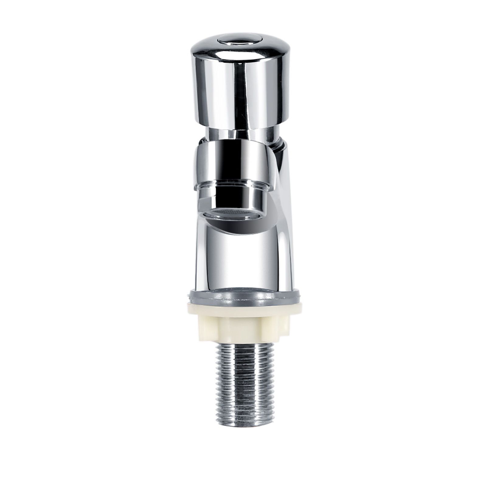 Public Ktchen Bathroom Chrome Plated Self Closing Water Saving Time Delay view 9