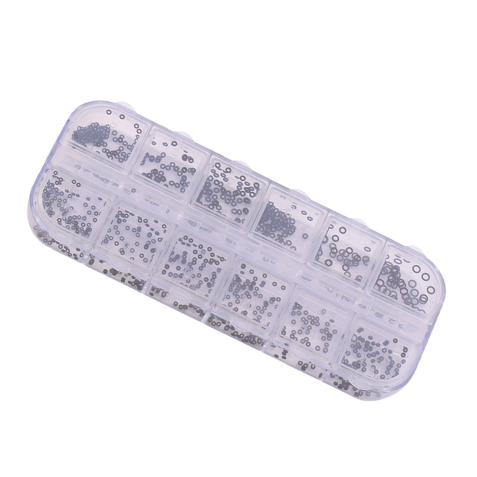 1.4-2.8mm 12 Sizes Rubber Rings Watches Gaskets Tiny Crown O Ring Box Set for view 7