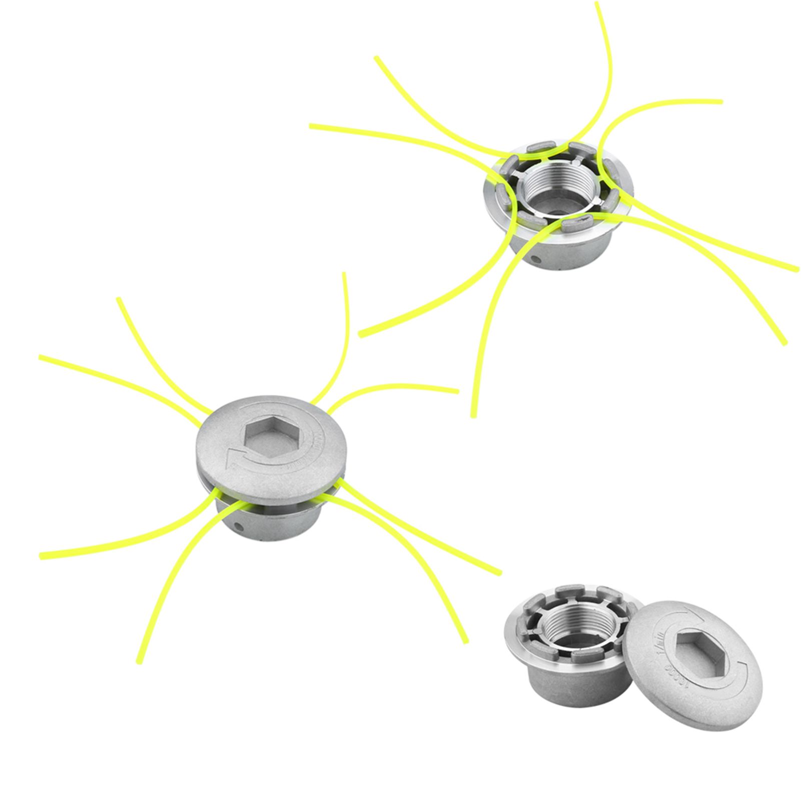 Universal Aluminium Strimmer Head Trimmer Heads String Set Grass Brush Cutter view 4