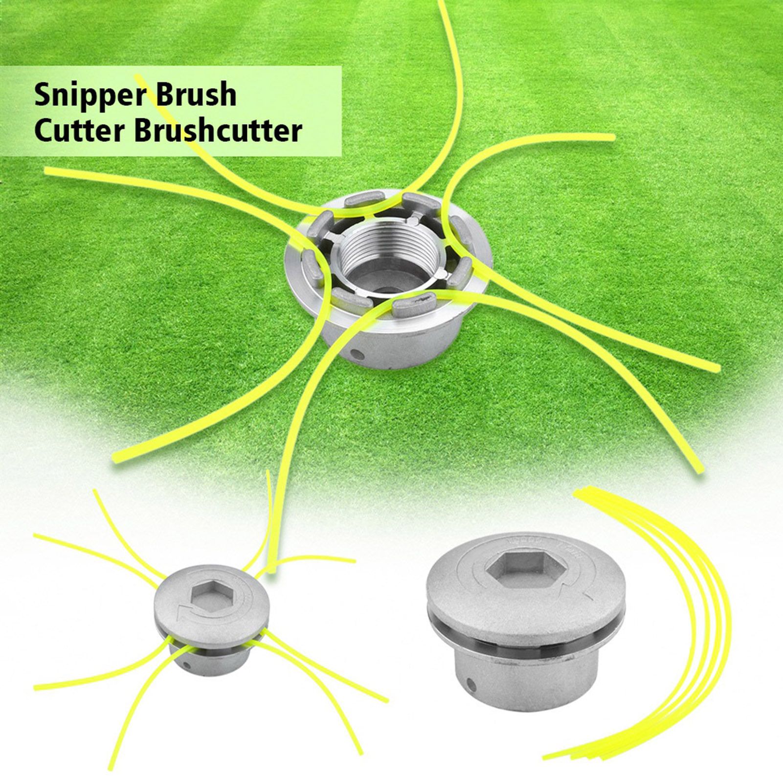 Universal Aluminium Strimmer Head Trimmer Heads String Set Grass Brush Cutter view 5