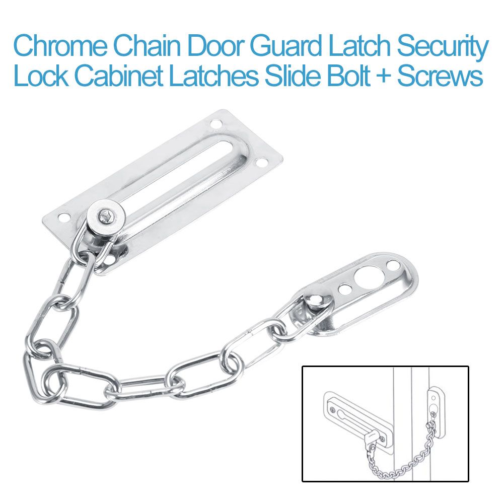 Stainless Steel Safety Guard Door Chain Security Lock Latch With Screws(Silver) view 10