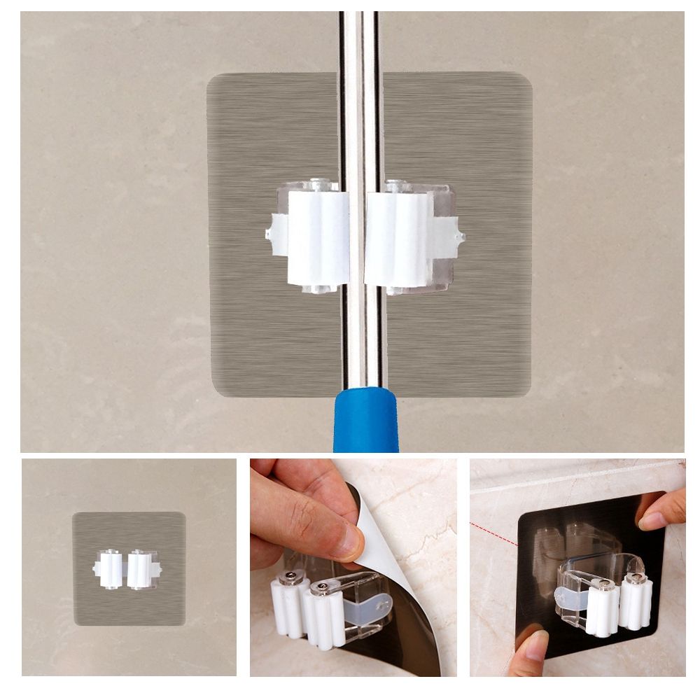 Mop Broom Gripper Holder Hooks view 8