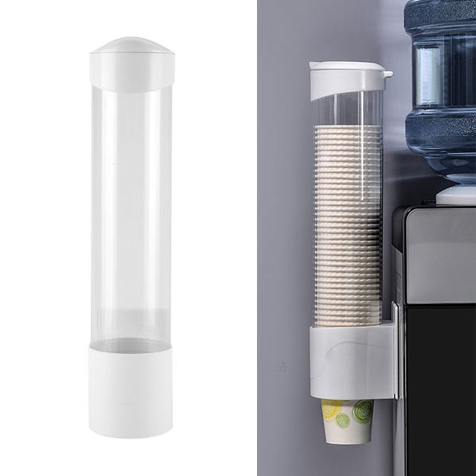 Anti Dust Paper Cup Dispenser Plastic Holder 7.5cm 50 Cups Convenient Container view 12