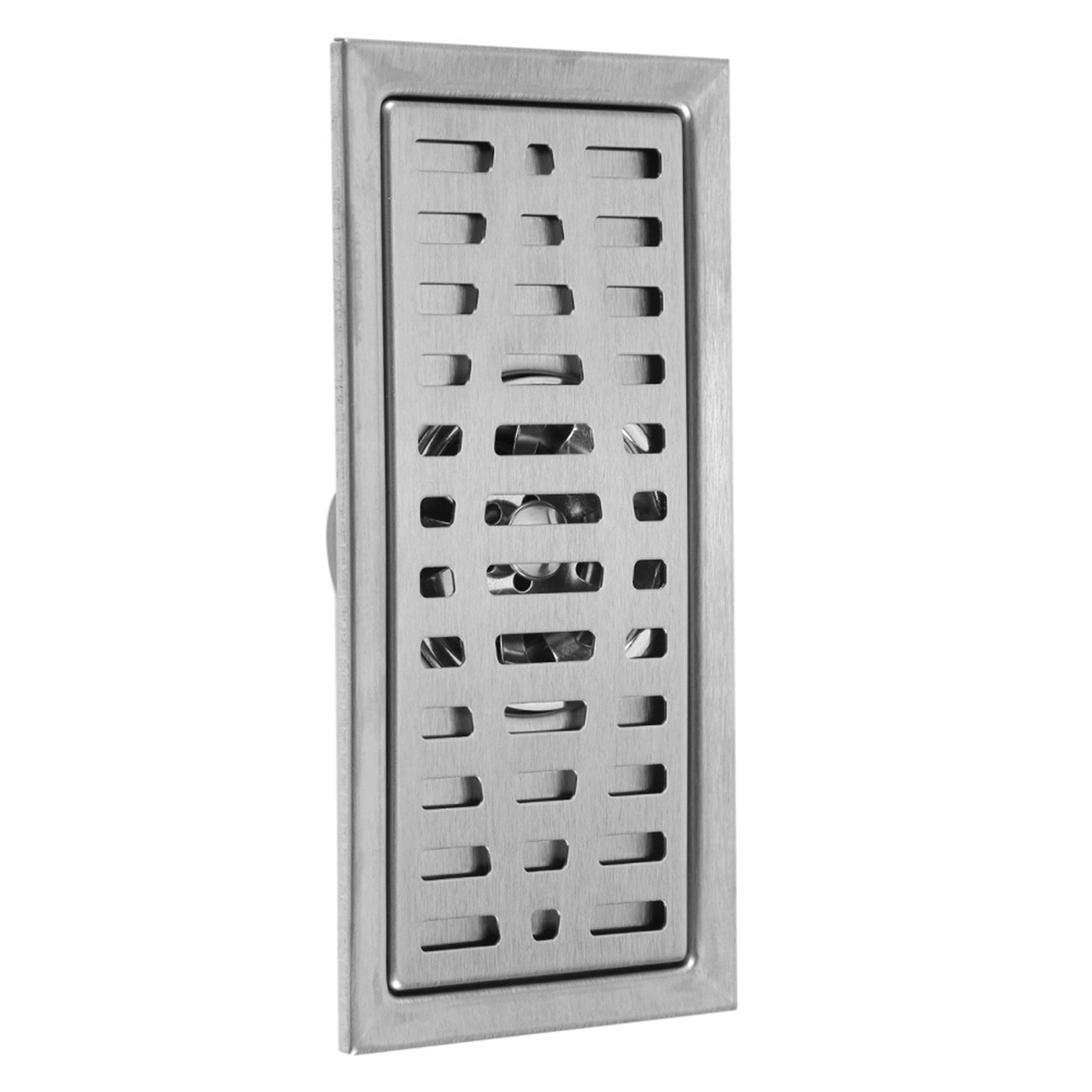 20x10cm Rectangle Stainless Steel Floor Drain Bathroom Shower Kitchen Waste Grate view 10
