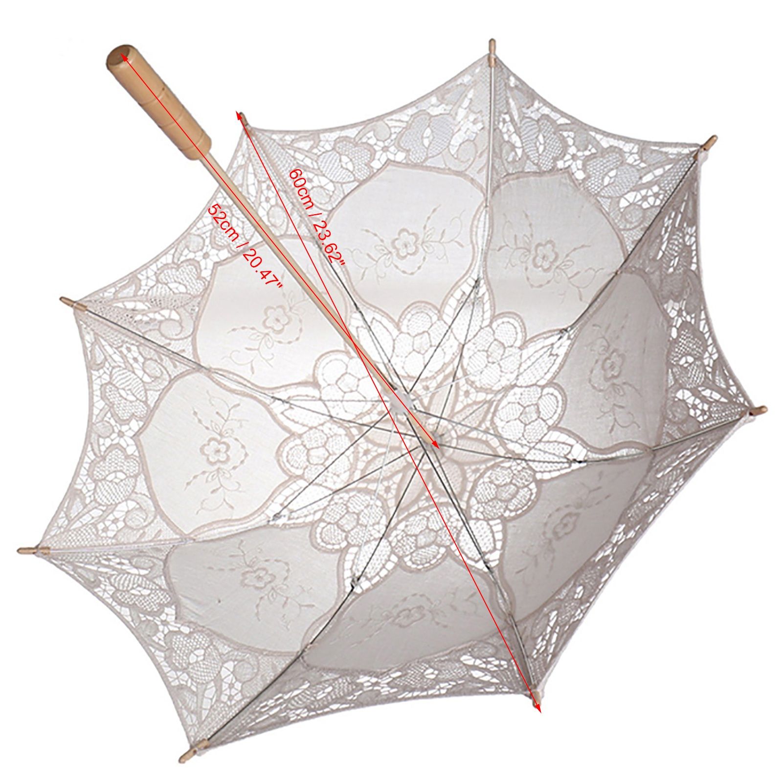 Lady Wedding Lace Umbrella Parasol Sun Umbrellas Party Bridal Photo Taking view 4