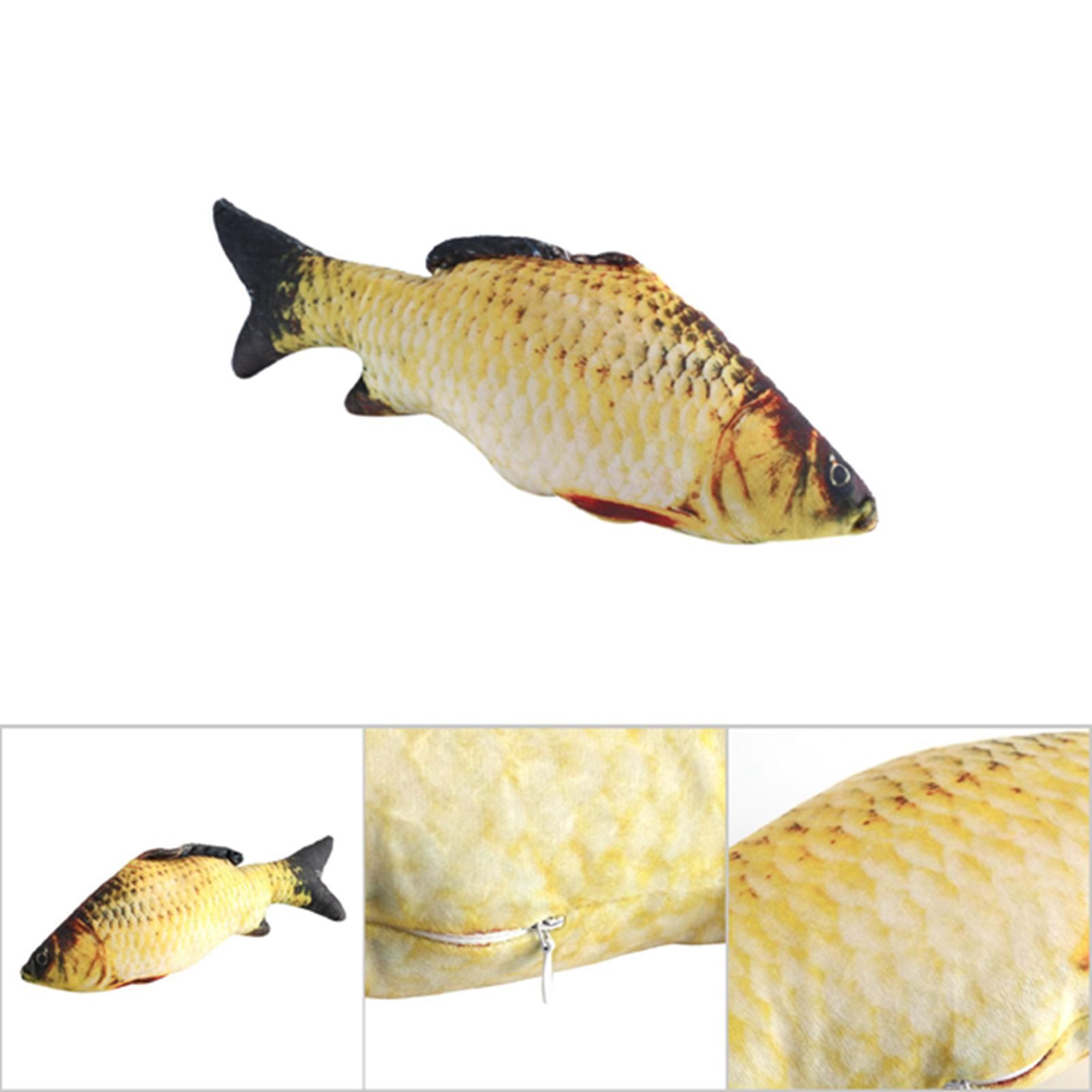 Creative 3D Carp Fish Shape Simulation Cushion Throw Pillow Children Gift Sofa view 11