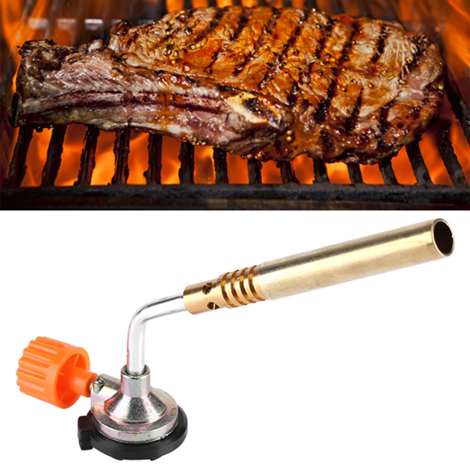 Flamethrower Burner Butane Gas Blow Torch Hand Ignition Camping Welding BBQ view 3