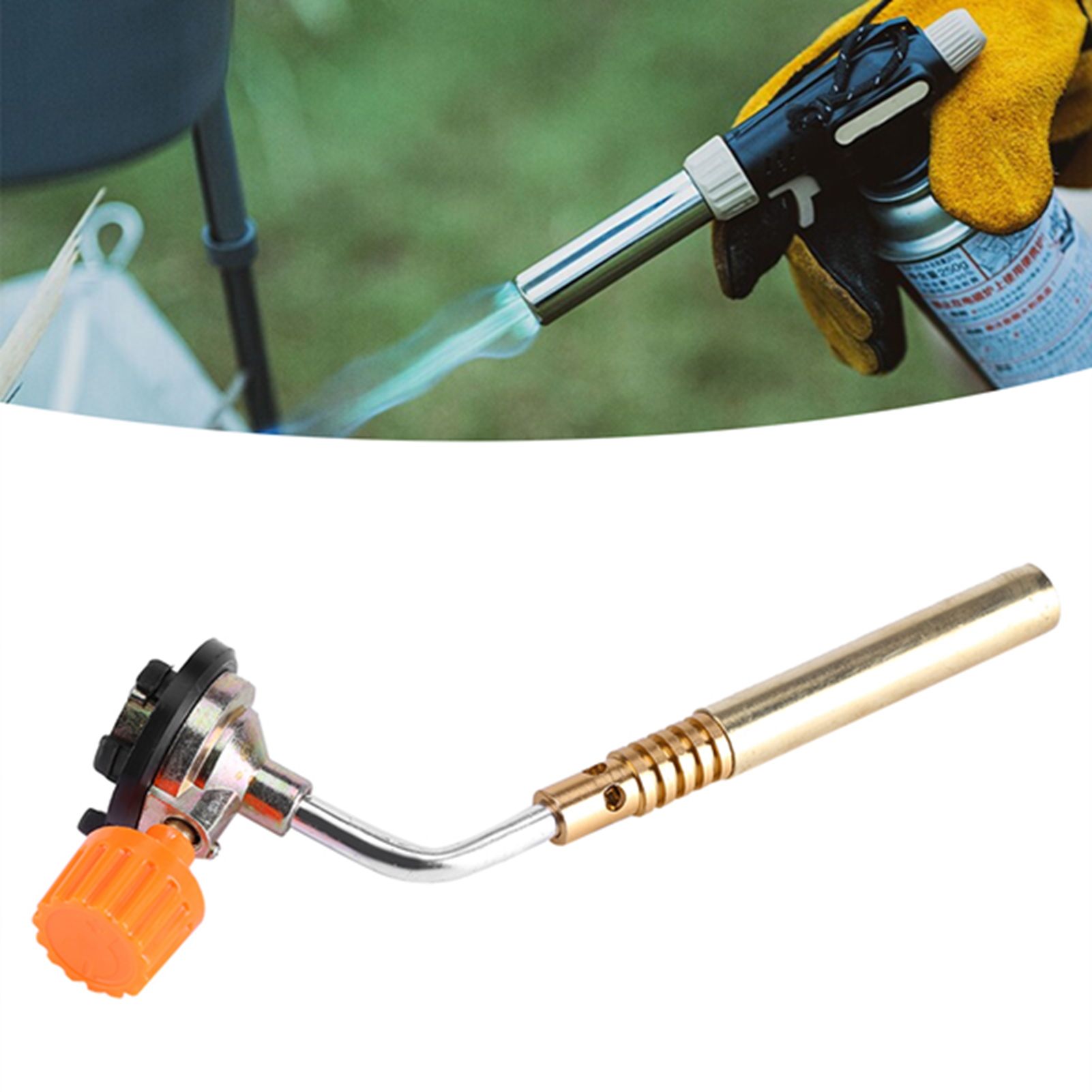 Flamethrower Burner Butane Gas Blow Torch Hand Ignition Camping Welding BBQ view 4