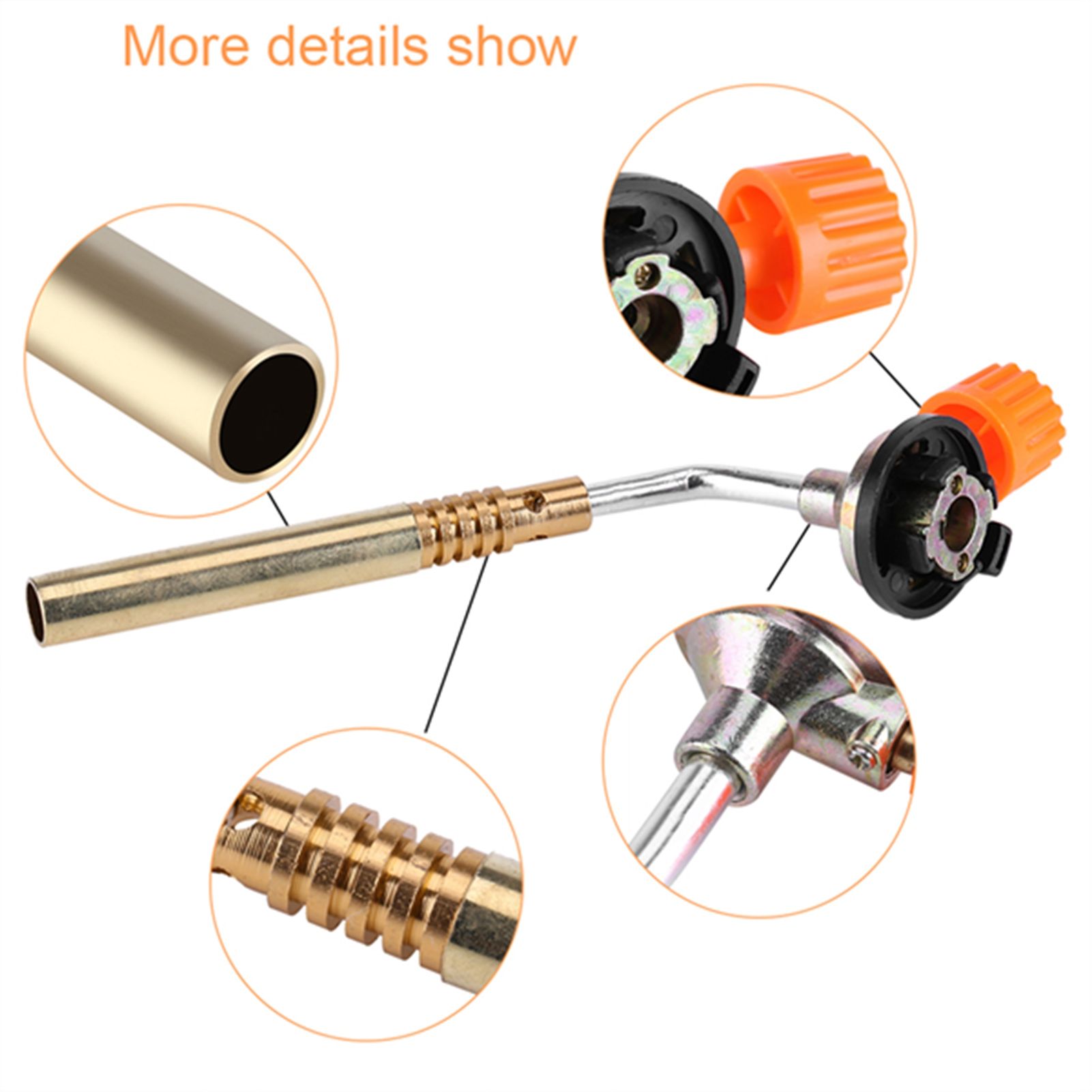 Flamethrower Burner Butane Gas Blow Torch Hand Ignition Camping Welding BBQ view 8