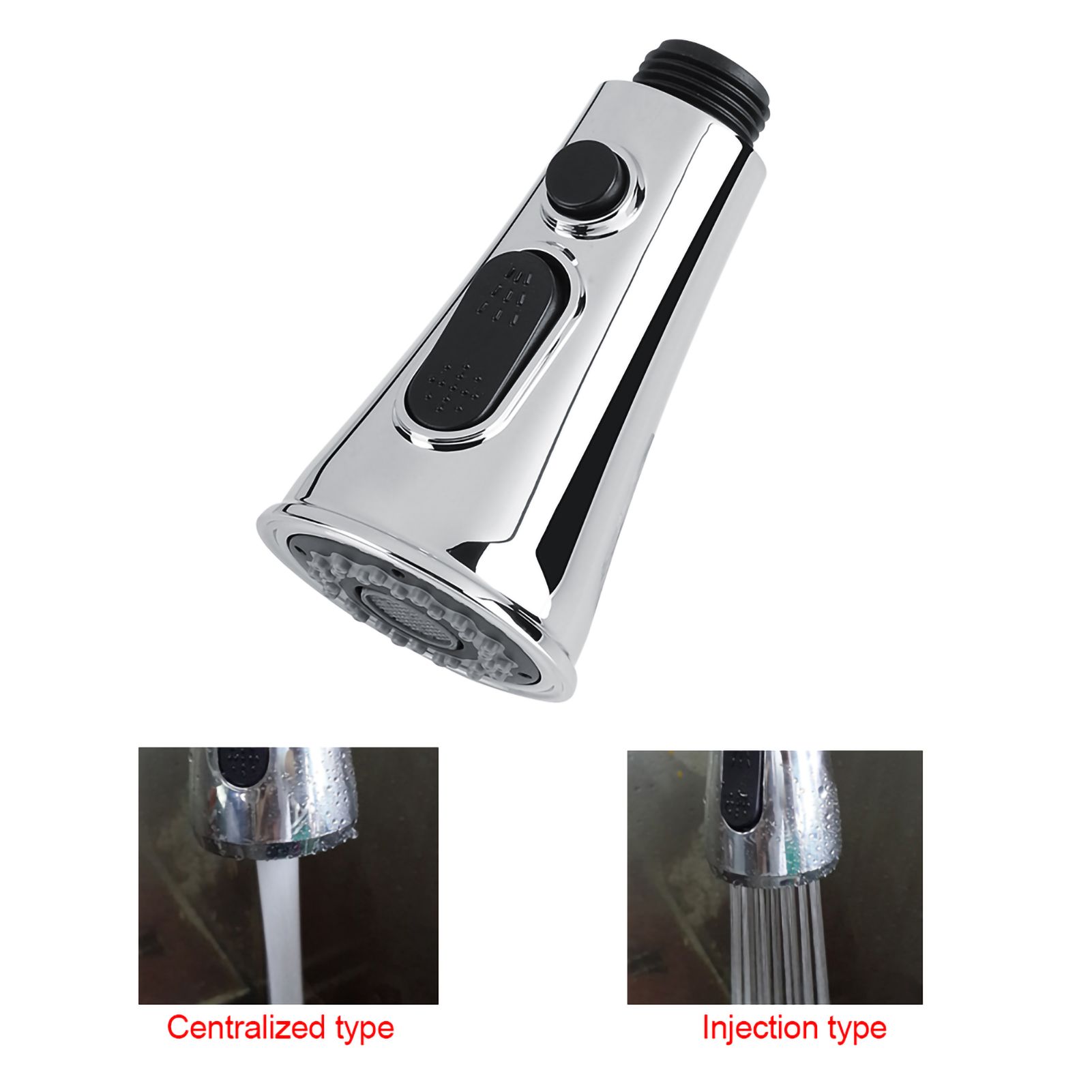 ABS Pull Out Faucet Sprayer Kitchen Bathroom Tap Shower Spray Head Replacement view 13