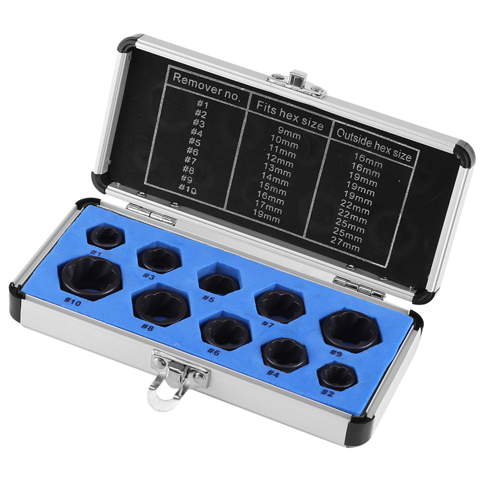 10 Pieces Damaged Bolt Nut Screw Remover Extractor Removal Set Threading Tools Kit view 9