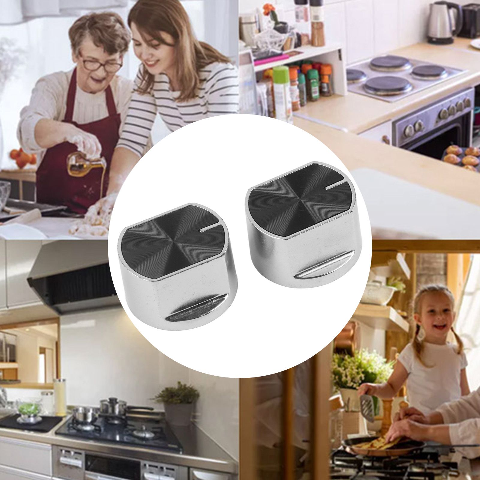 2pcs Universal Gas Stove Cooker Part Control Knobs Replacement Zinc Alloy view 12