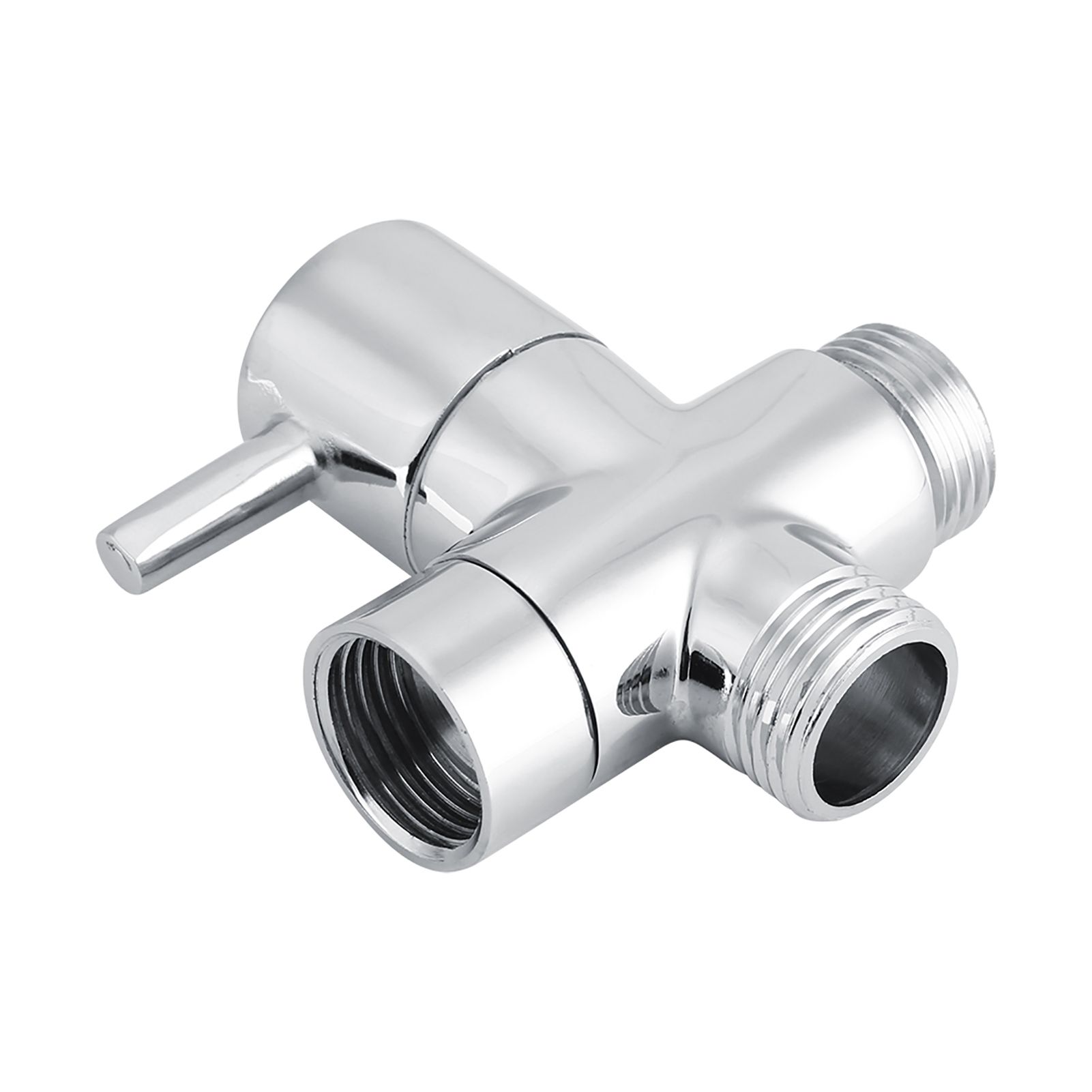 3-Way T Shape Diverter Shut Off Valve Shower Toilet Bidet Sprayer Water view 4