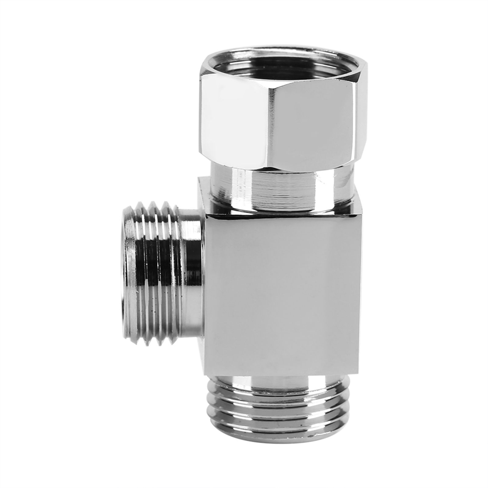 3 Way Brass Chrome Diverter G1/2" T Shape Adapter Value for Shower Arm Mounted view 7