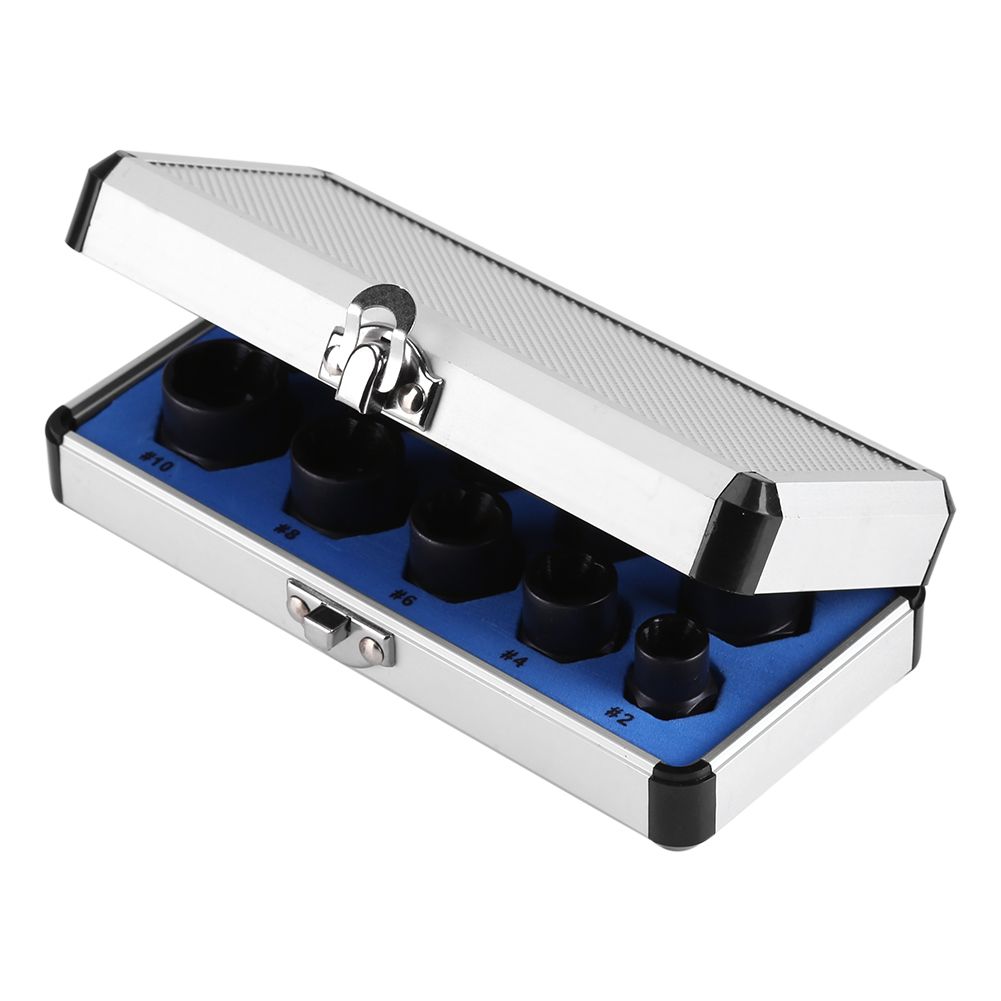 10 Pieces Damaged Bolt Nut Screw Remover Extractor Removal Set Threading Tools Kit view 4