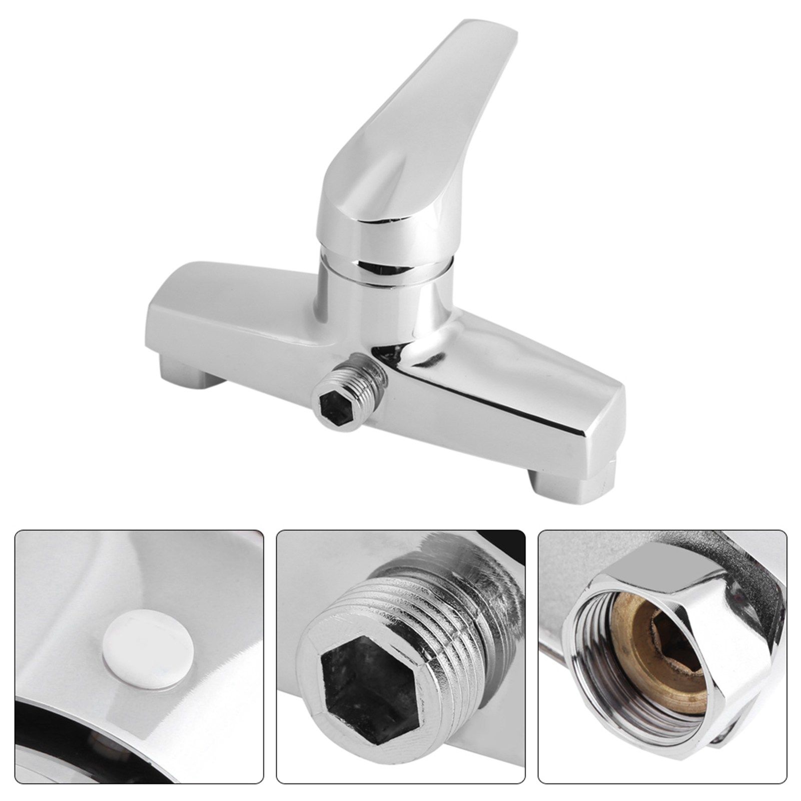 Zinc Alloy Bathroom Bathtub Single Handle Faucet Wall Mounted Bath Shower view 11