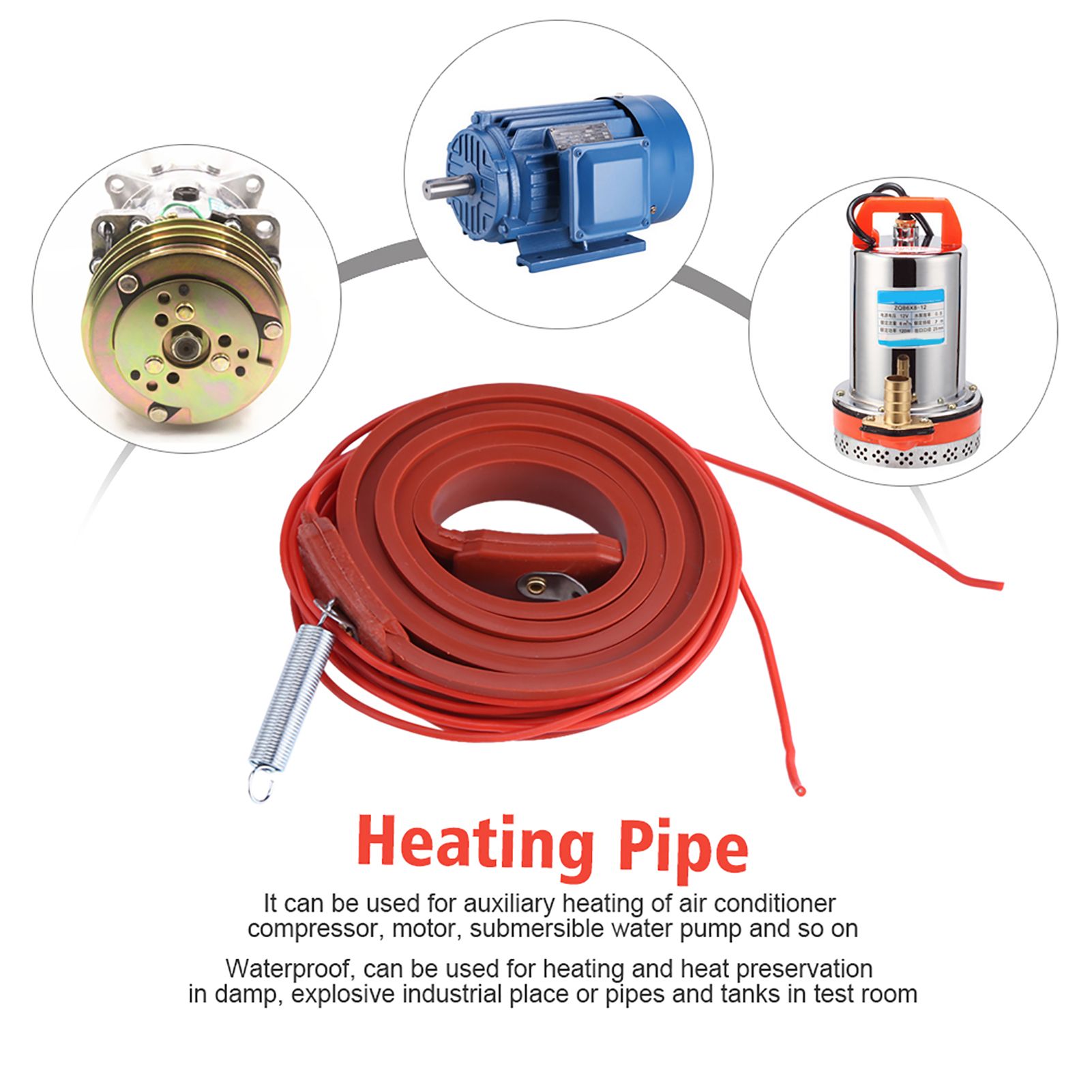 75W 220V Multipurpose Heater Strip Pipe Conditioner Compressor Wine Beer Brew view 5