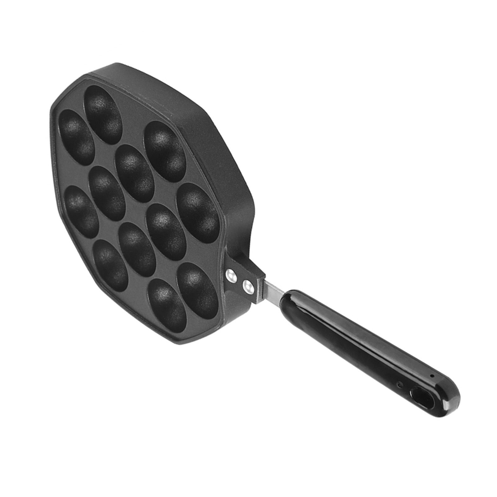 12 Cavities Aluminum NOn stick Takoyaki Grill Pan Plate Octopus Ball Pancake view 4