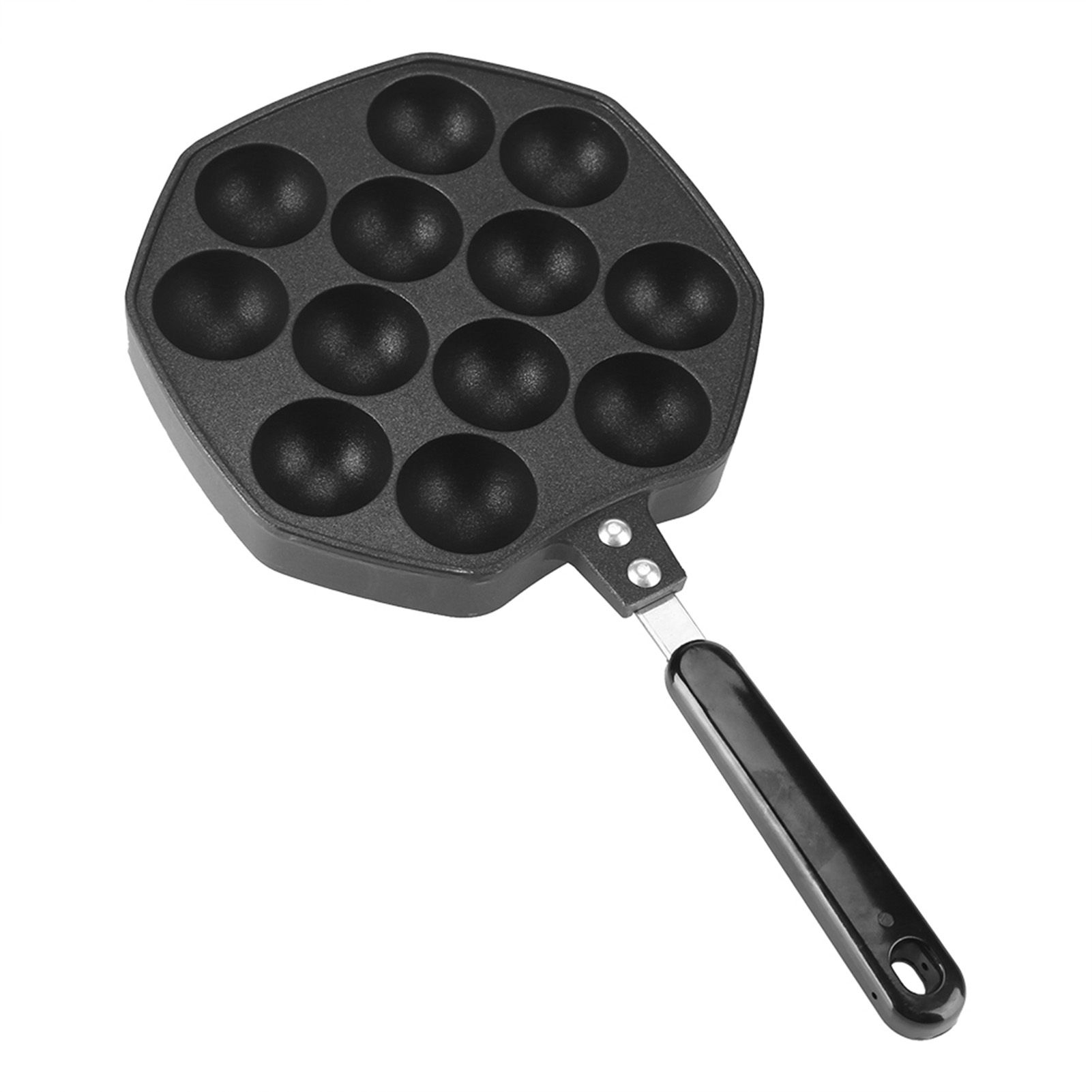 12 Cavities Aluminum NOn stick Takoyaki Grill Pan Plate Octopus Ball Pancake view 8