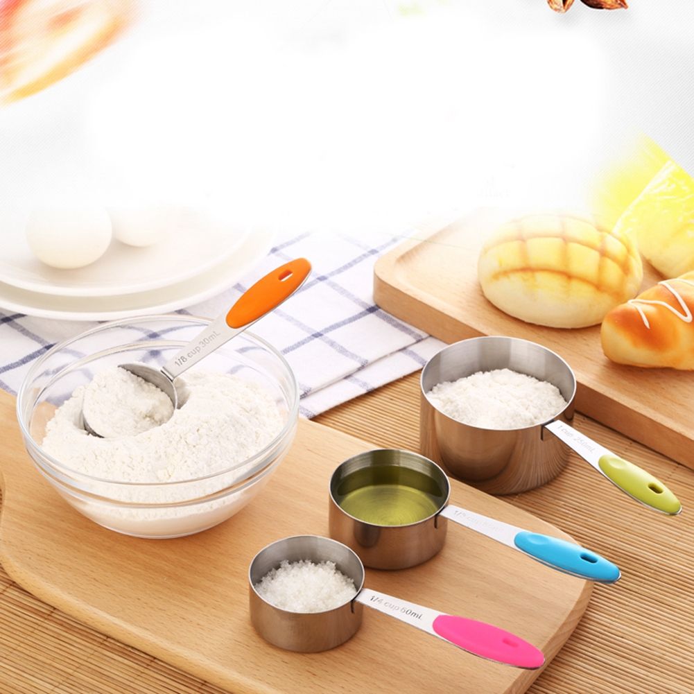 Ejoyous 10 Pieces Stainless Steel Measuring Cups and Spoons with Silicone view 11