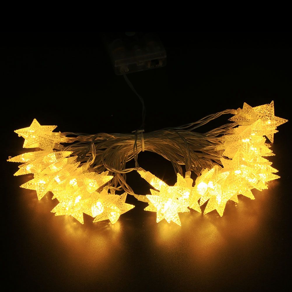 Battery Operated Led String Lights Ejoyous 6m 19ft 40 star Shape LED Lights view 2