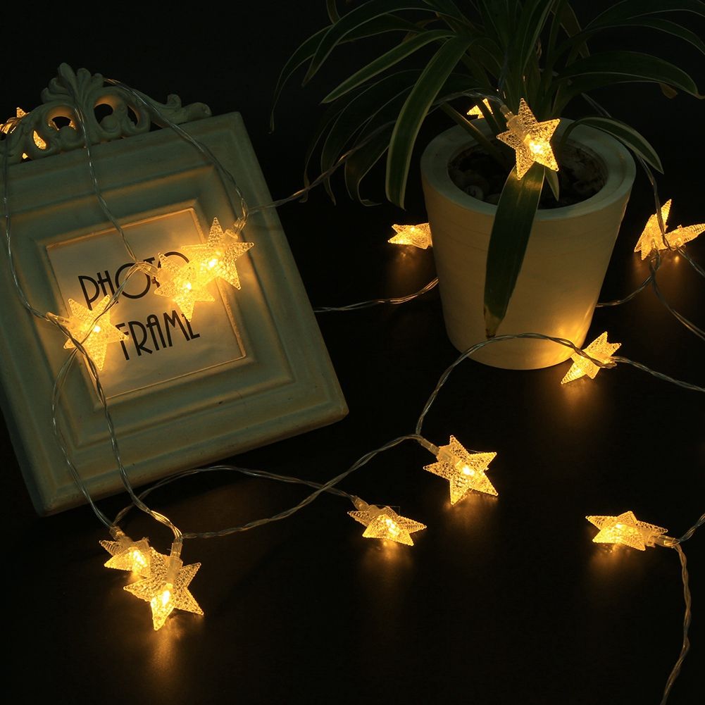 Battery Operated Led String Lights Ejoyous 6m 19ft 40 star Shape LED Lights view 4