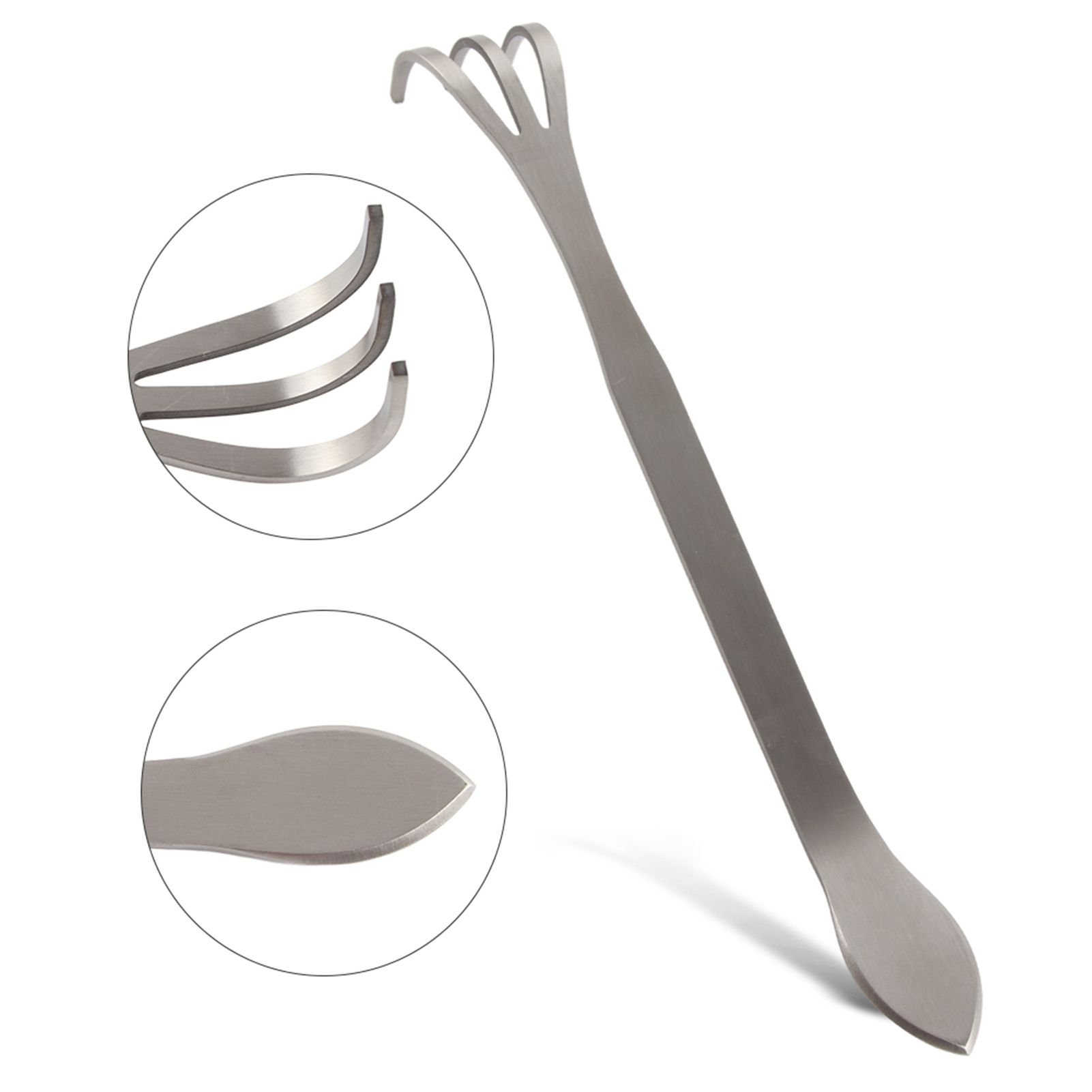24CM Stainless Steel 3 Tines Plants Pot Rake Gardening Cultivator Soil Farming view 9