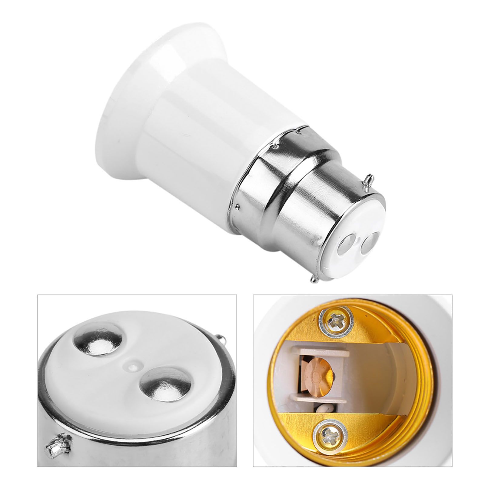 5pcs B22 Male to E27 Female Socket Base Bulb Adapter Converter Lamp Holders view 12