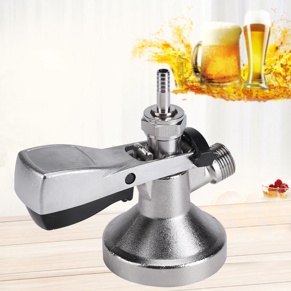G Type Keg Stainless Steel Coupler Draft Beer Dispenser Brew w Air Valve Home view 14