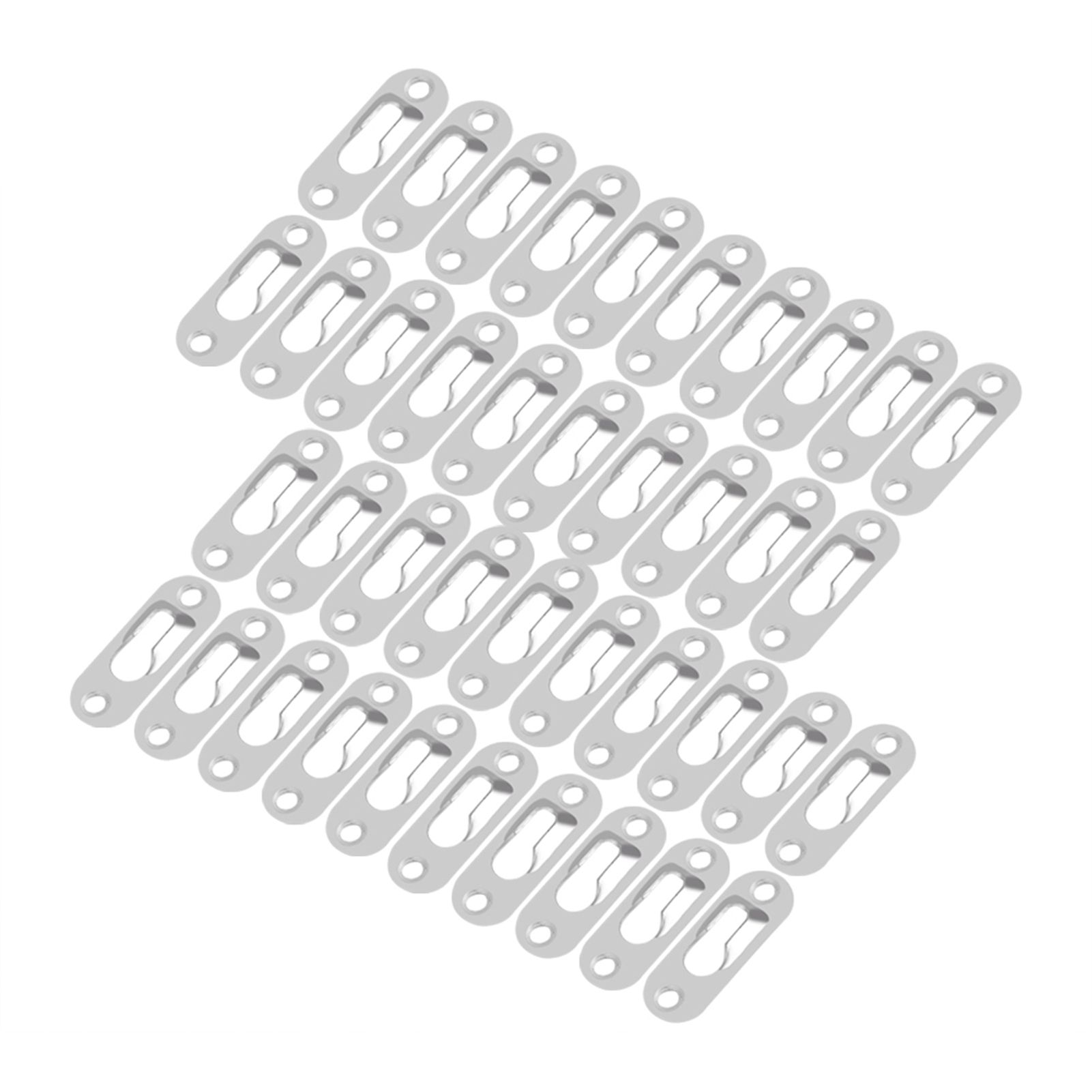 40 Pcs Silver Tone Metal Keyhole Hanger Fasteners for Picture Frames Hang Wall — image 1