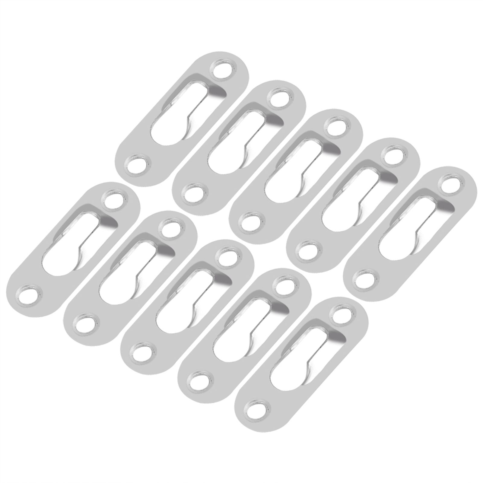 40 Pcs Silver Tone Metal Keyhole Hanger Fasteners for Picture Frames Hang Wall view 2