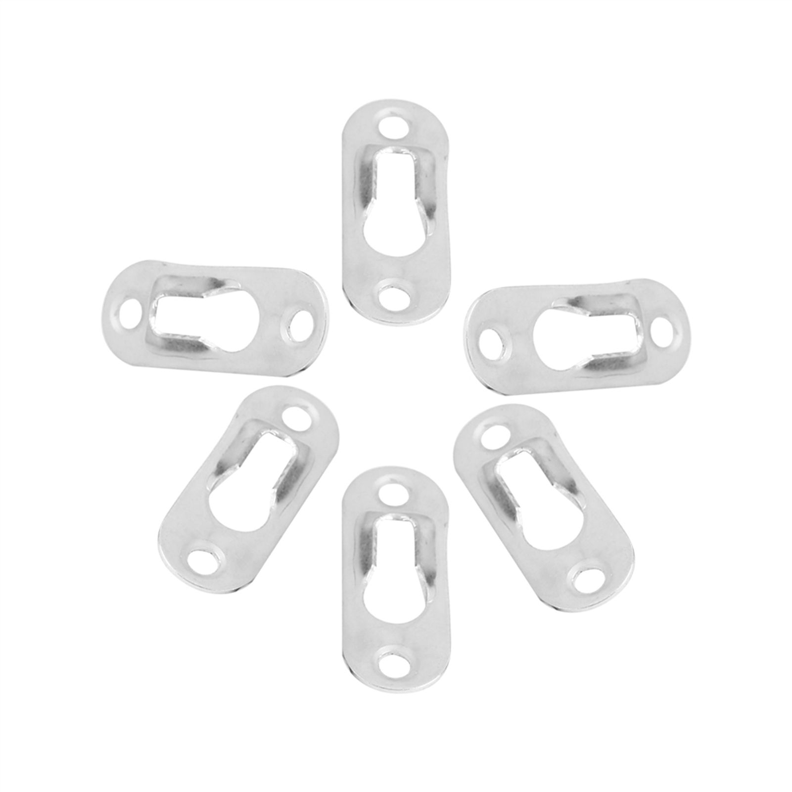 40 Pcs Silver Tone Metal Keyhole Hanger Fasteners for Picture Frames Hang Wall view 3