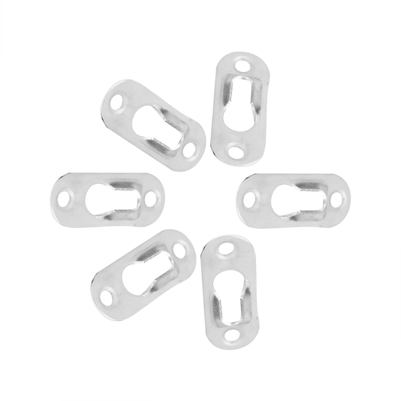 40 Pcs Silver Tone Metal Keyhole Hanger Fasteners for Picture Frames Hang Wall view 8