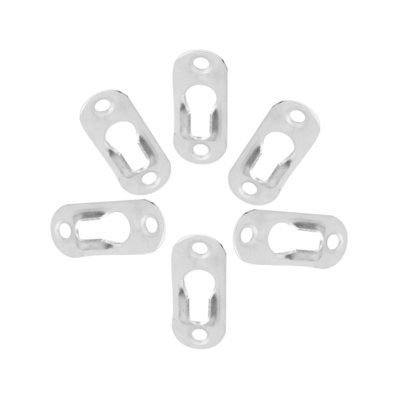 40 Pcs Silver Tone Metal Keyhole Hanger Fasteners for Picture Frames Hang Wall view 12