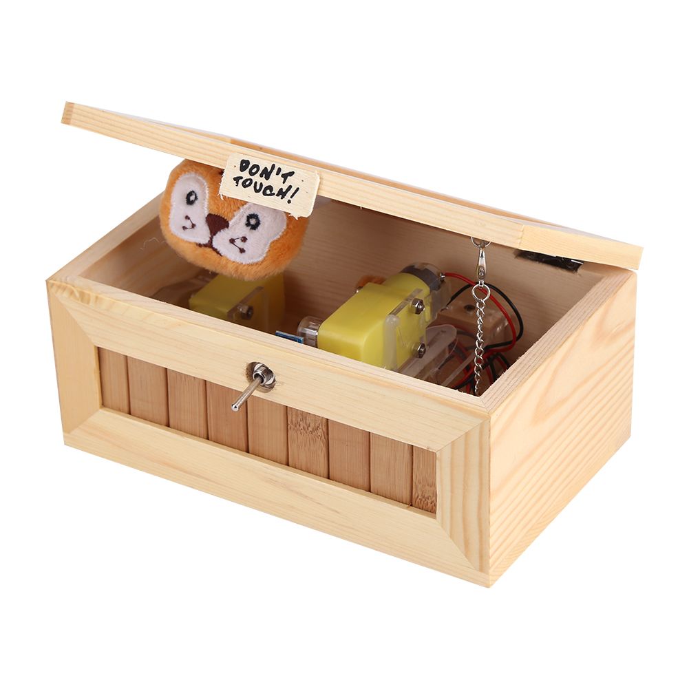 Wooden USB Electronic Box Cute Tiger Funny Interactive Stress Relief Toy Gift view 4